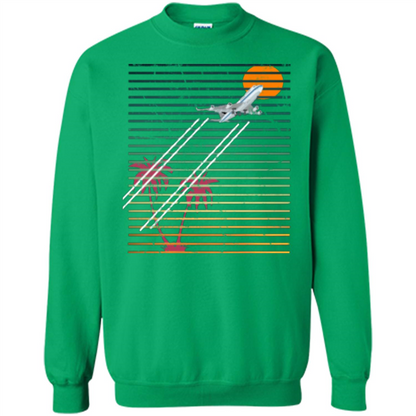 Retro Jet Sunset T-shirt Irish Green