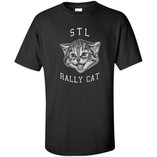 STL Rally Cat T-shirt Saint Louis Rally Cat Black