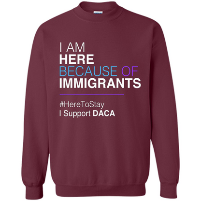I Am Here Because Of Immigrants Defend DACA T-shirt Maroon