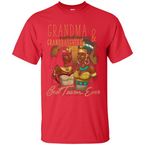 Family T-shirt Grandma Granddaughter Best Team Ever T-shirt