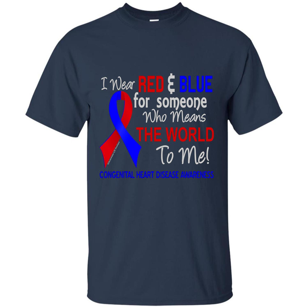 Congenital Heart Disease CHD T-Shirt Means The World To Me Navy