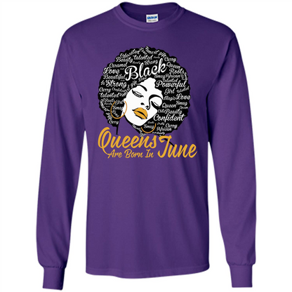 Queen Are Born In June T-shirt Purple