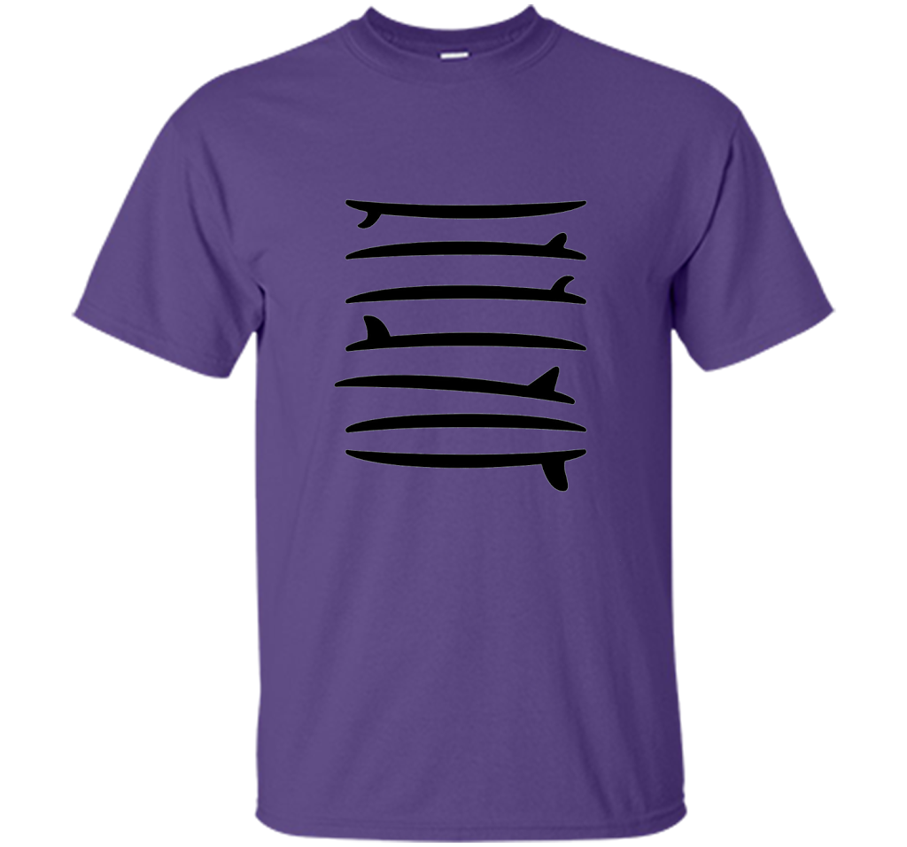 The Longboard Single Fin Surfer T-shirt Purple