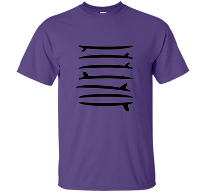 The Longboard Single Fin Surfer T-shirt Purple