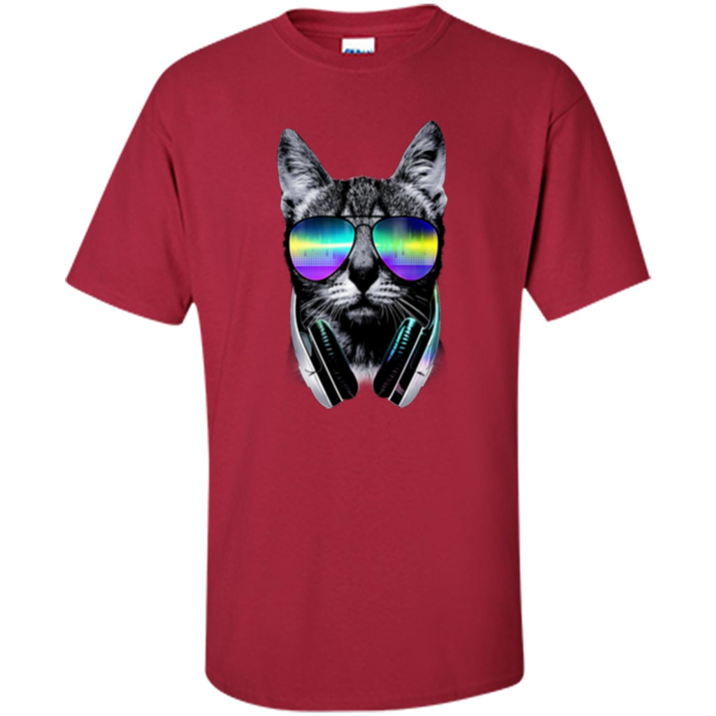 Music Lover Cat T-shirt Cardinal