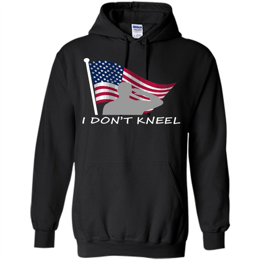 I Don't Kneel T-Shirt American Flag T-shirt Black