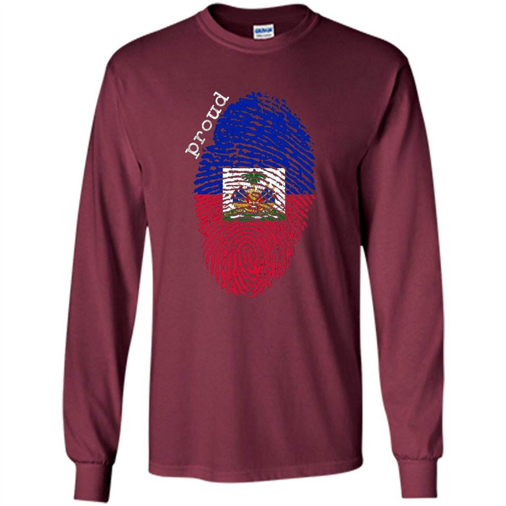 Haiti shirt - Haiti National Flag T-shirt Maroon