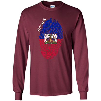 Haiti shirt - Haiti National Flag T-shirt Maroon