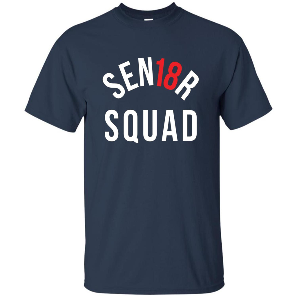 Sen18r Senior Squad Red Class of 2018 T-Shirt Navy