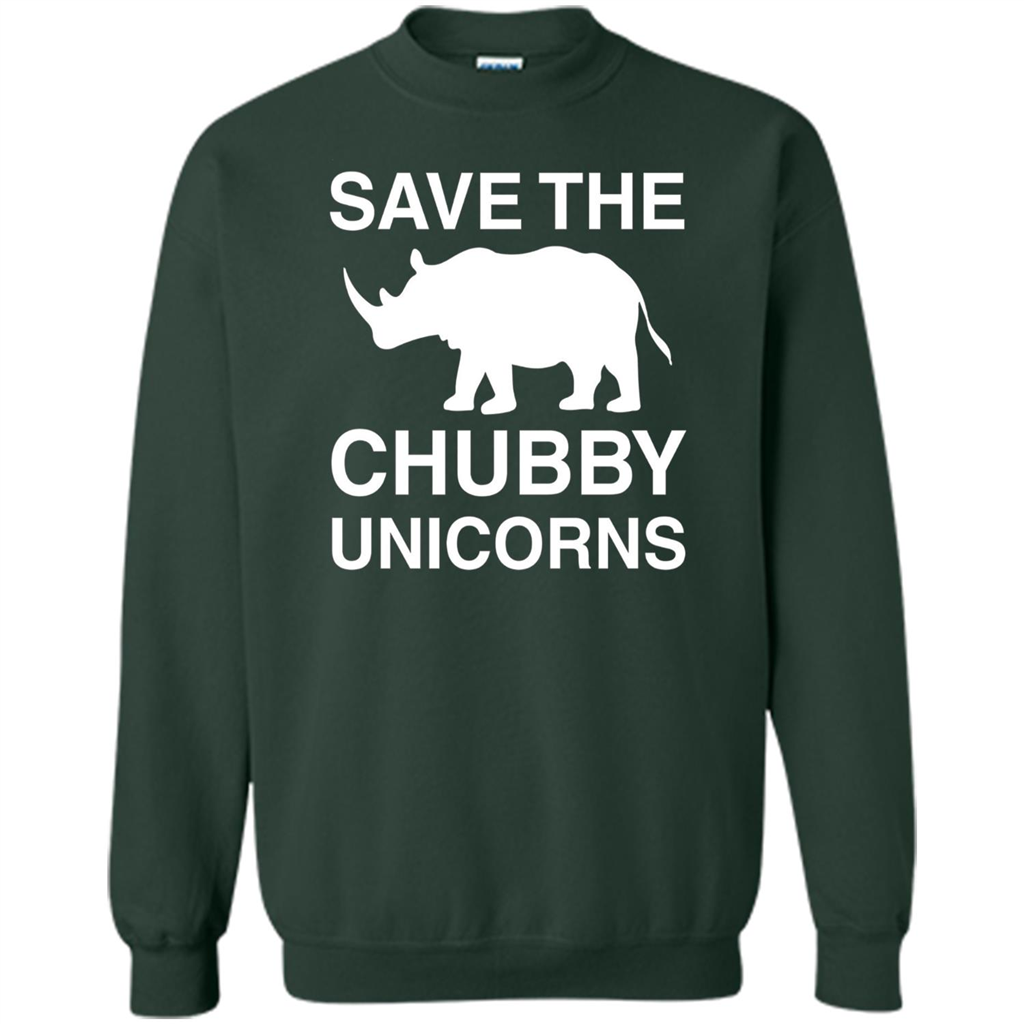 Save the Chubby Unicorns T Shirt For Men, Womens, and Kids Forest Green