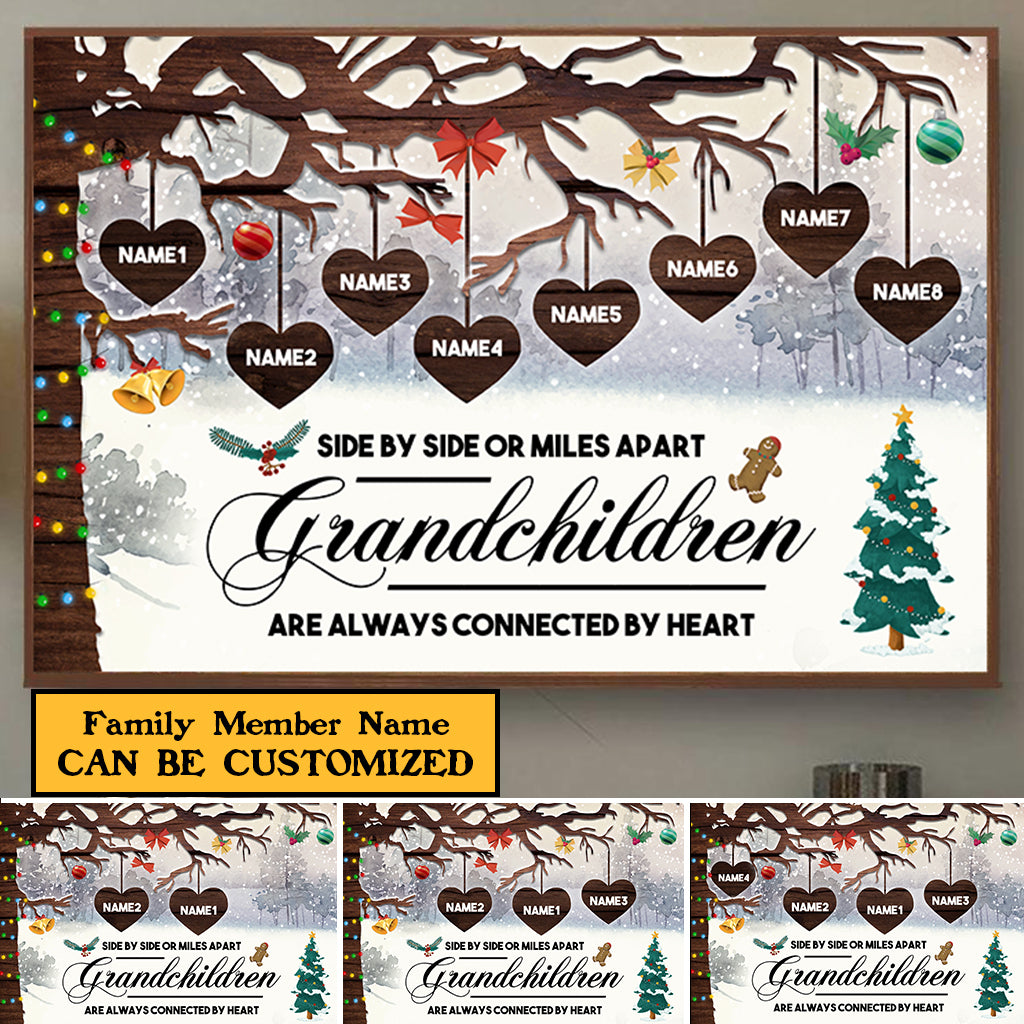 Grandchildren Always Close To The Heart - Gift For Grandparents - Christmas Personalized Custom Poster