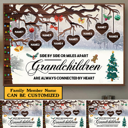 Grandchildren Always Close To The Heart - Gift For Grandparents - Christmas Personalized Custom Poster