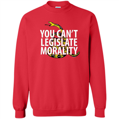 Gadsden Libertarian T-shirt You Can't Legislate Morality Red