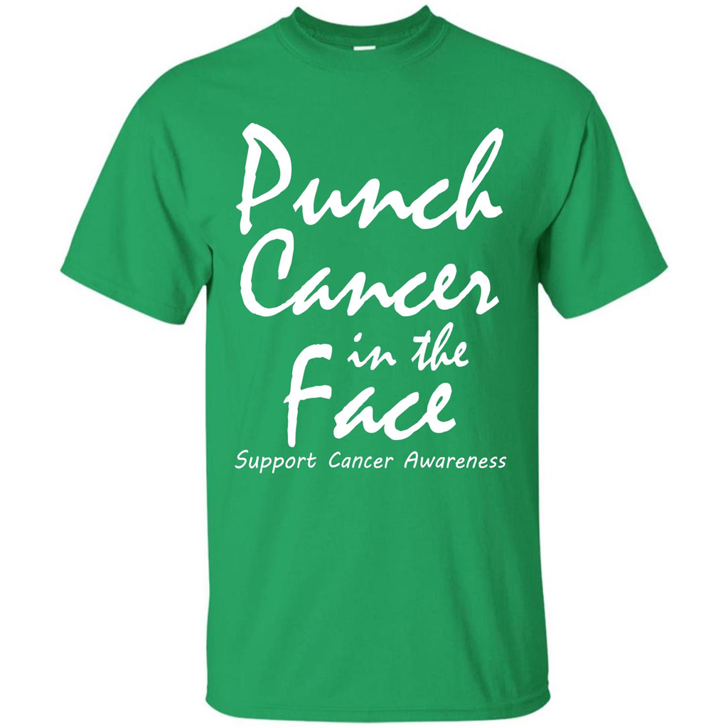 Support Cancer Awareness In The Face T-shirt Irish Green