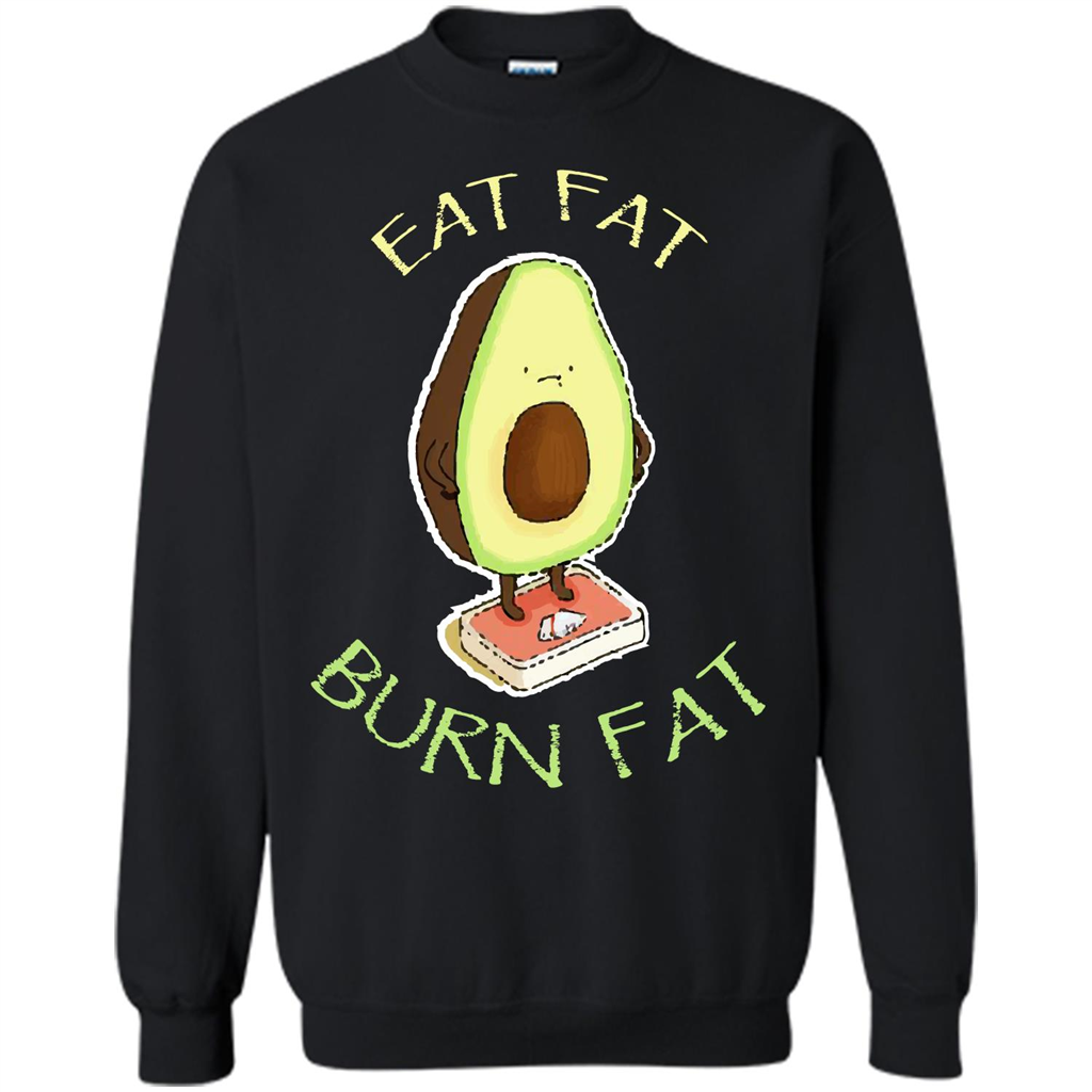 Avocado T-shirt Eat Fat Burn Fat T-shirt Orange