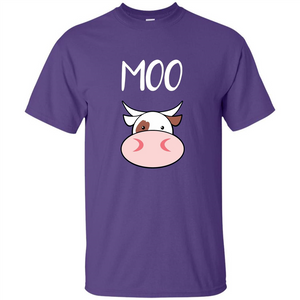 Moo Cow T-shirt Funny Farmer Graphic T Shirt