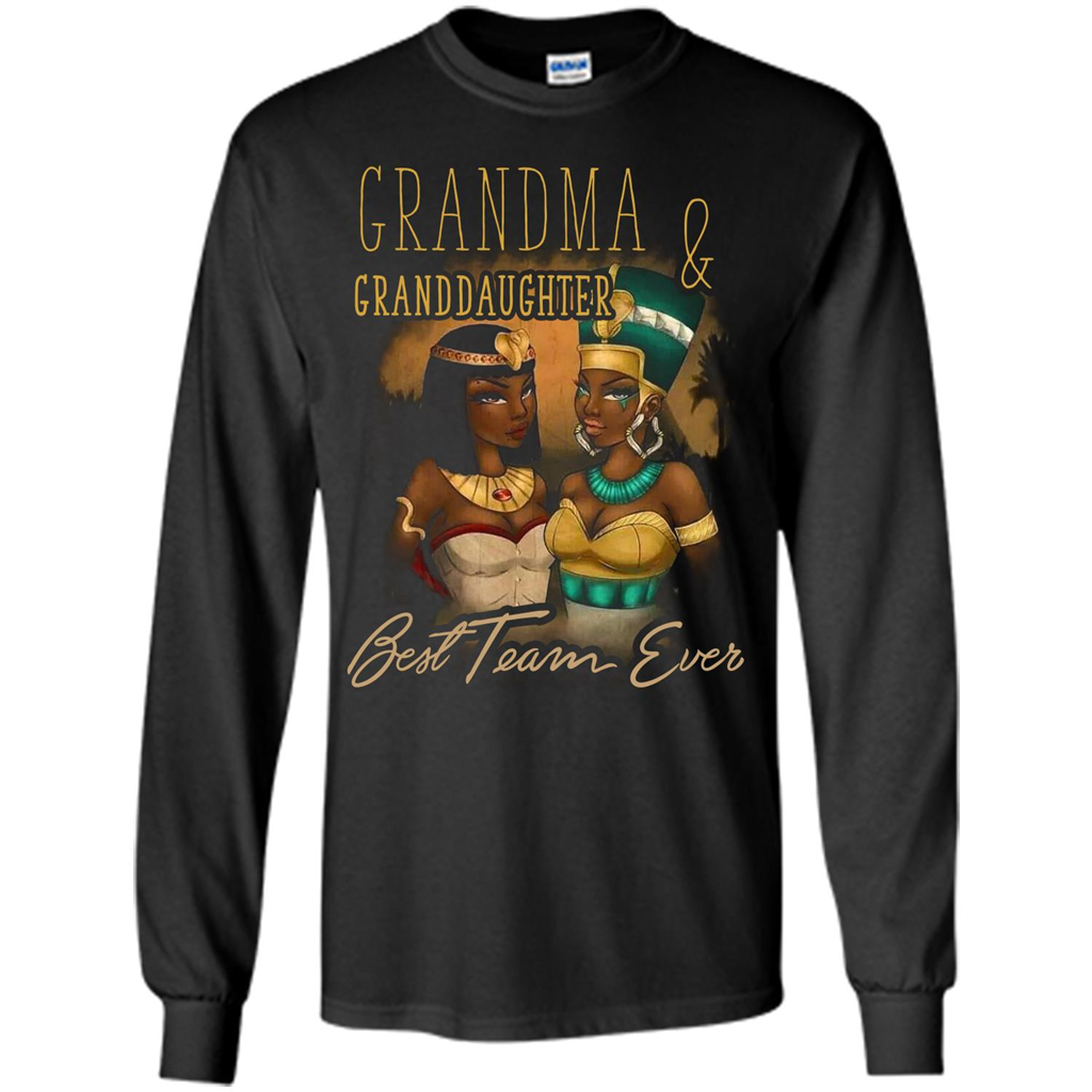 Family T-shirt Grandma Granddaughter Best Team Ever T-shirt Orange
