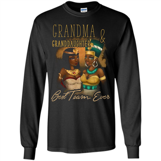 Family T-shirt Grandma Granddaughter Best Team Ever T-shirt Orange