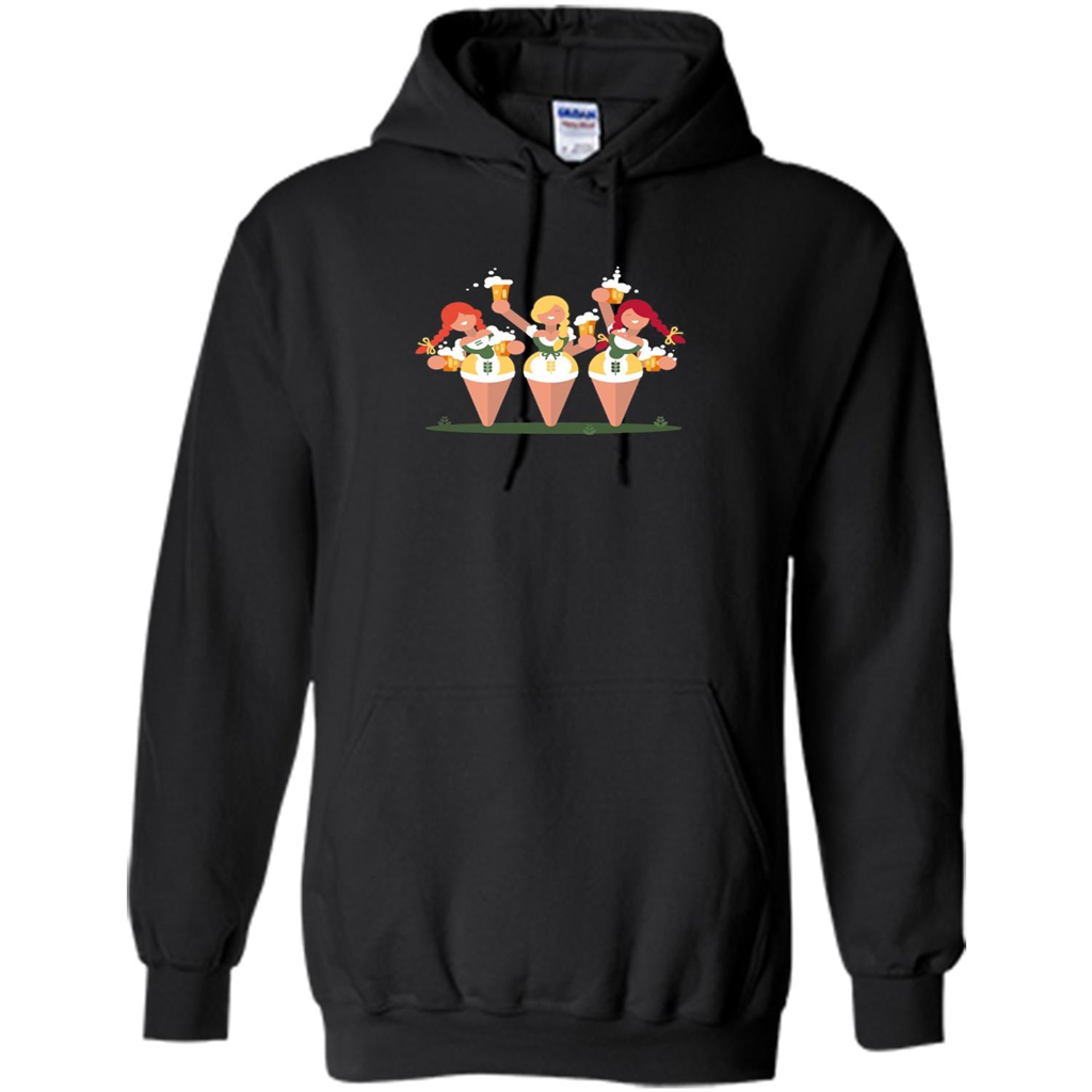 Girls with Steins Beers Oktoberfest T-shirt Black