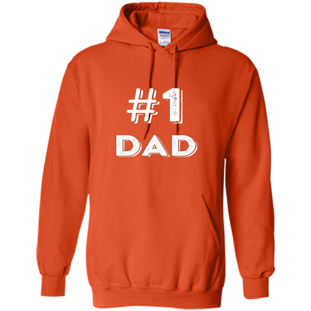 Fathers Day T-shirt Dad No.1 T-shirt Orange