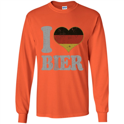 Oktoberfest T Shirt Germany Drinking Beer I Love Bier T-shirt Orange