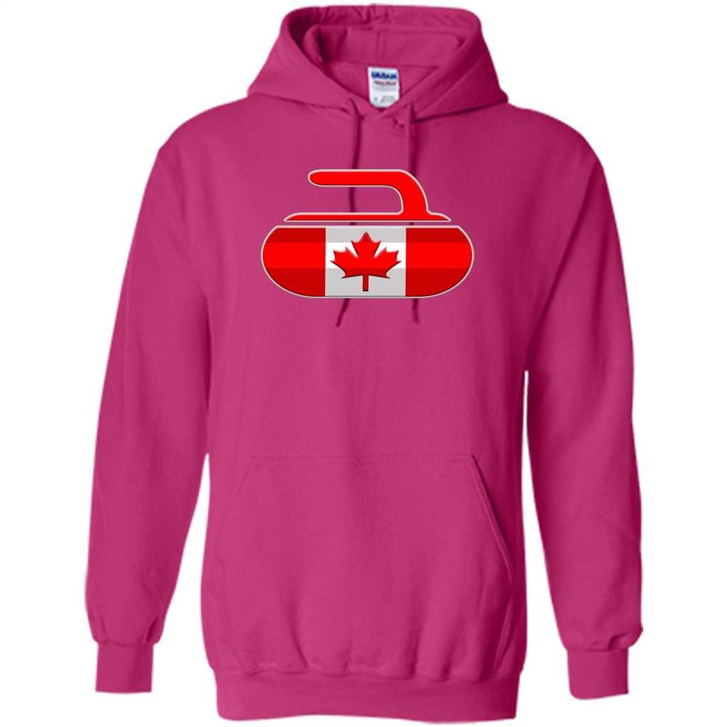 Canadian Curling Flag T-shirt Heliconia