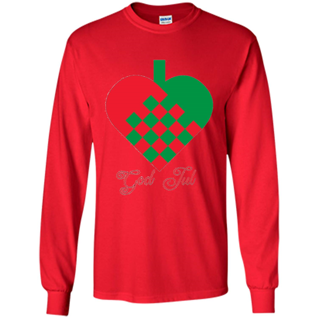 God Jul Merry Christmas T-shirt Red