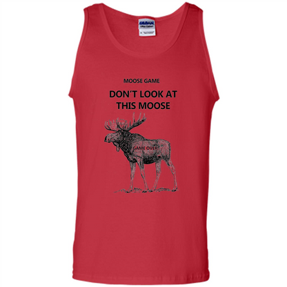 Moose Game Don't Look at This Moose Funny T-shirt Red