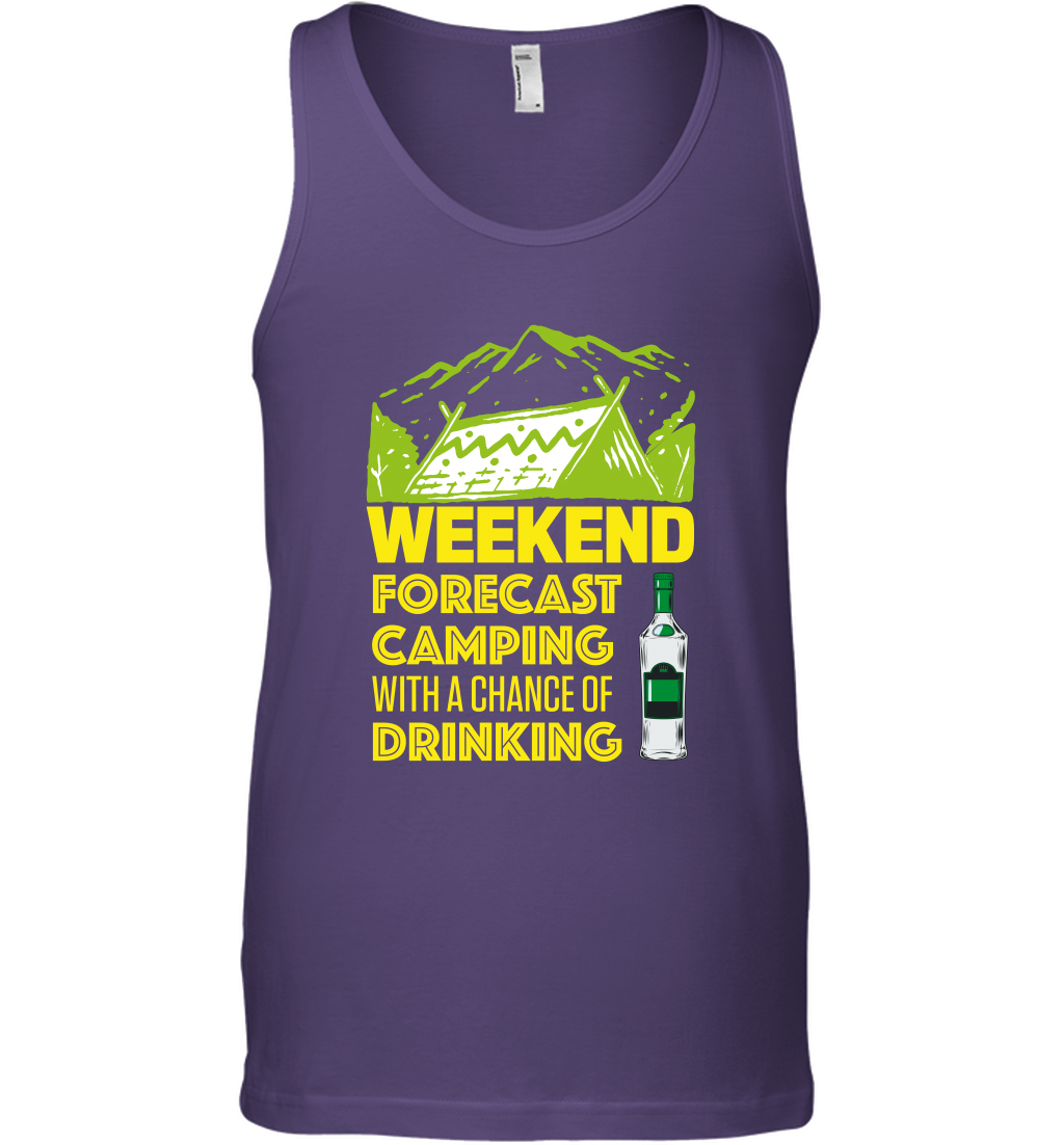 Weekend Forecast Camping With A Chance Of Drinking Shirt Tank Top Purple