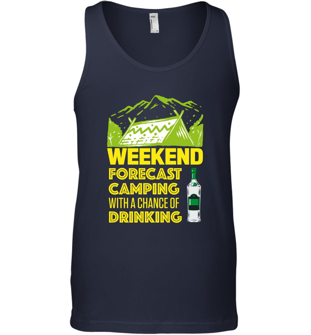 Weekend Forecast Camping With A Chance Of Drinking Shirt Tank Top Navy