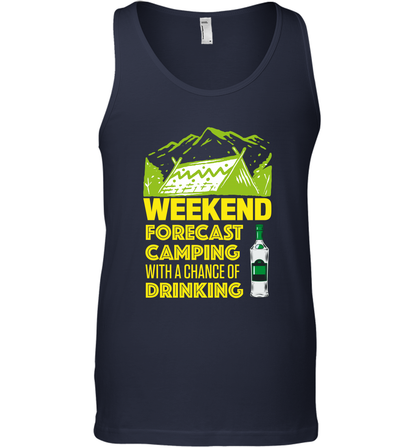Weekend Forecast Camping With A Chance Of Drinking Shirt Tank Top Navy