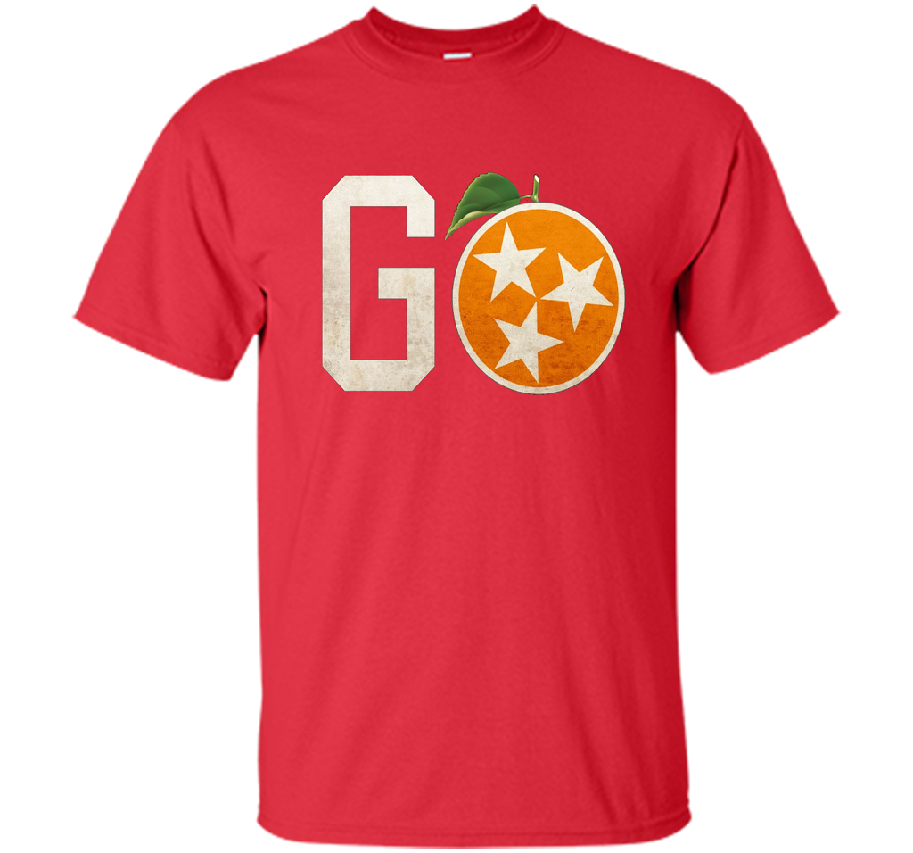 Tennessee Vintage Distressed Orange and White Flag Shirt t-shirt Red