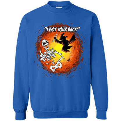 Funny Witch Skeleton Halloween 2017 I Got Your Back T-shirt Royal