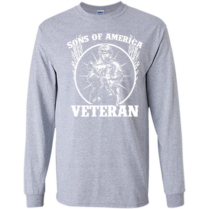 Military T-shirt Sons Of America Veteran Sport Grey