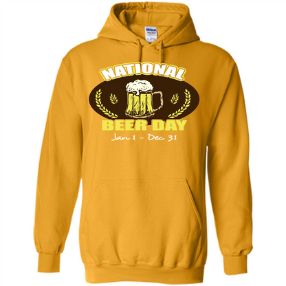 Beer T-shirt National Beer Day Jan1-Dec 31 Gold