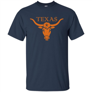 Orange Texas Longhorn Bull T-shirt