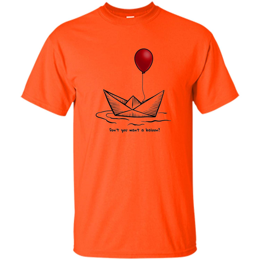Red Balloon Horror Halloween T-shirt Orange