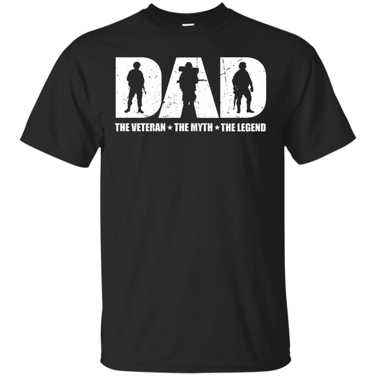 The Veteran. The Myth. The Legend Fathers Day T-shirt Black
