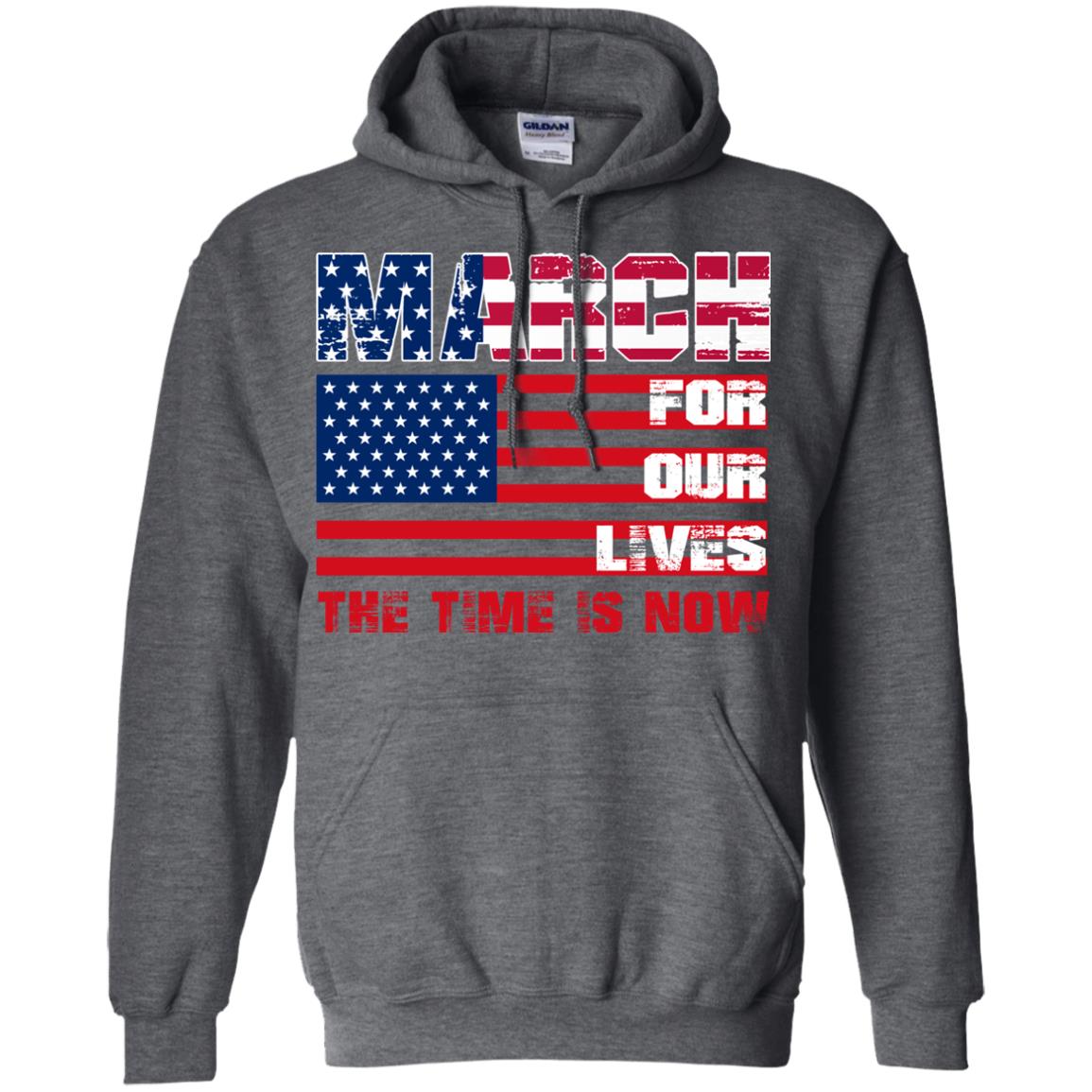 March For Our Lives The Time Is Now Gun Controls T-shirt Dark Heather