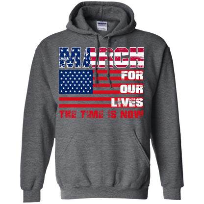 March For Our Lives The Time Is Now Gun Controls T-shirt Dark Heather