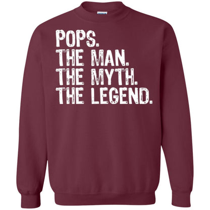 Daddy T-shirt Pops The Man The Myth The Legend Maroon