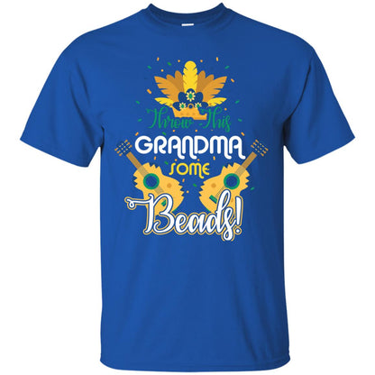 Mardi Gras T-shirt Throw This Grandma Some Beads Royal