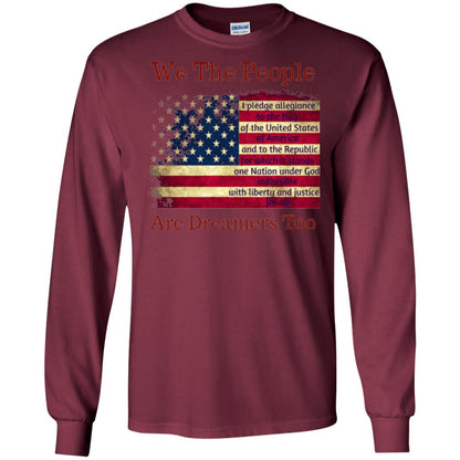 We Are People Are Dreamers Too Anti Trump T-shirt Maroon