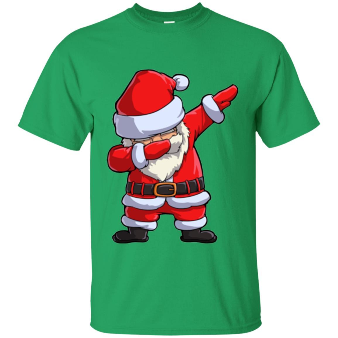 Christmas T-shirt Dabbing Santa Claus Irish Green