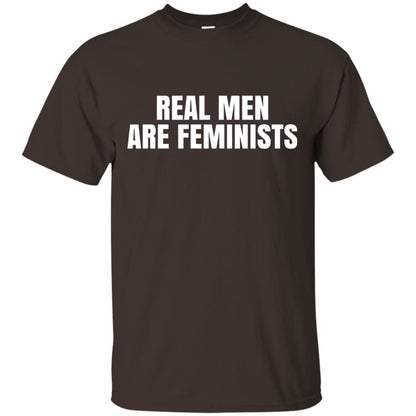 Real Men Are Feminists Feminism T-shirt Dark Chocolate