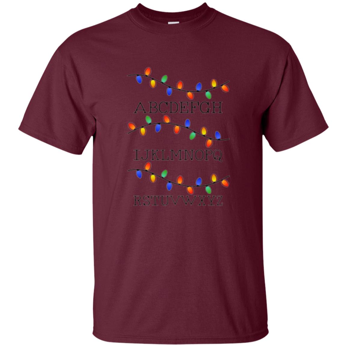 Christmas T-shirt Fairy Lights Maroon