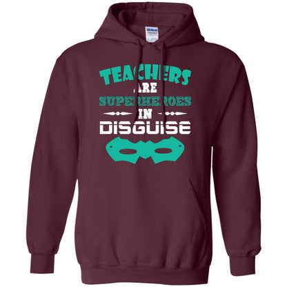 Teachers Are Superheroes In Disguise Movie Lover T-shirt Maroon