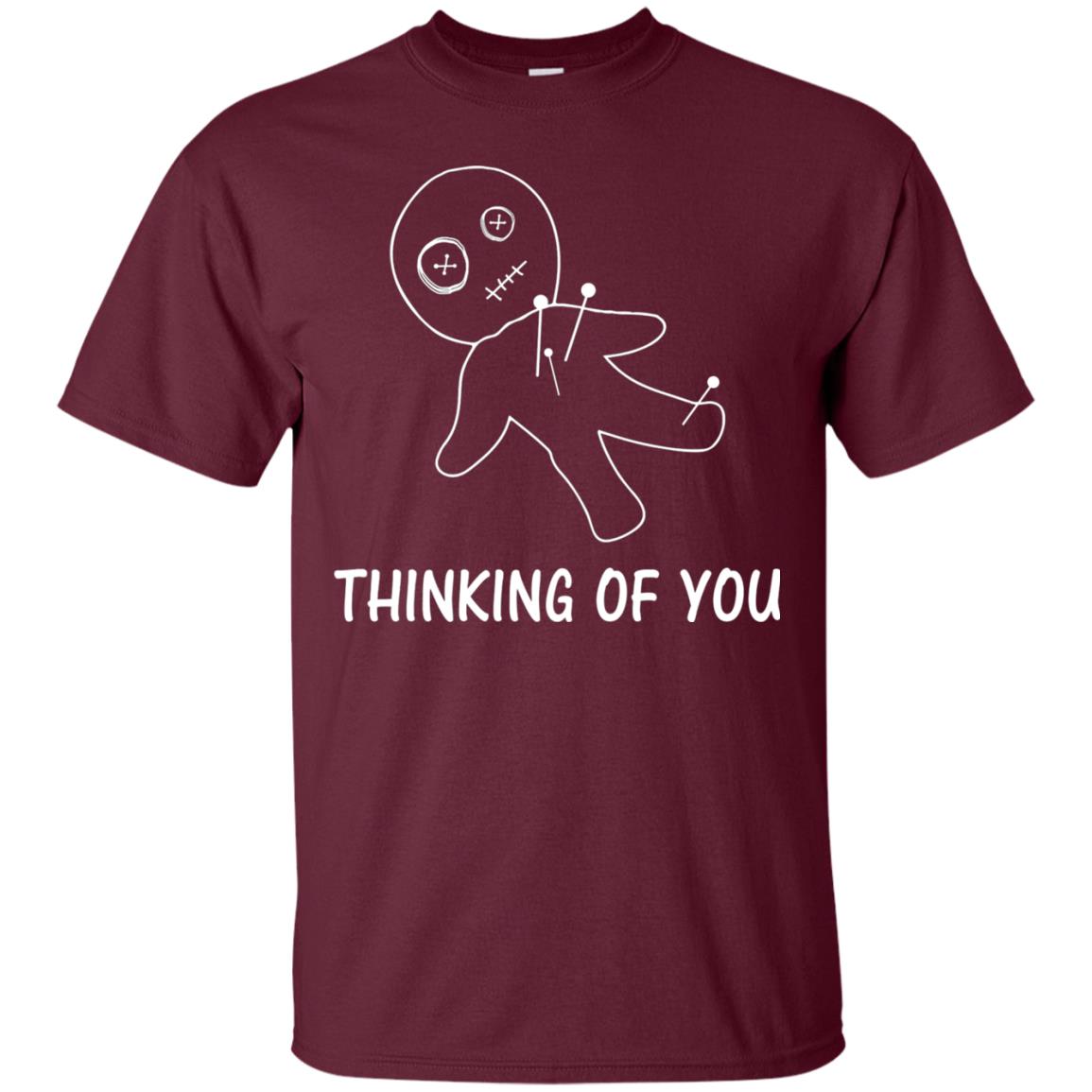 Thinking Of You Voodoo Doll T-shirt Maroon