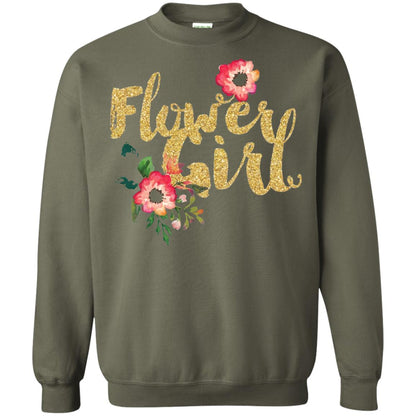 Flower Girl Bridesmaid Wedding Reception T-shirt Military Green