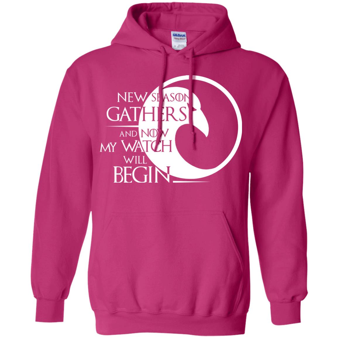 New Season Gathers And Now My Watch Will Begin Game Of Thrones Fan T-shirt Heliconia